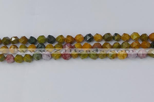 COS211 15.5 inches 8mm faceted nuggets ocean jasper beads