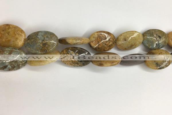 COS262 15.5 inches 18*25mm oval ocean stone beads wholesale