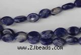 COV01 15.5 inches 6*8mm oval blue spot gemstone beads wholesale