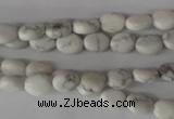 COV05 15.5 inches 6*8mm oval white howlite beads wholesale