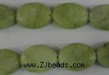 COV127 15.5 inches 13*18mm oval lemon jade beads wholesale