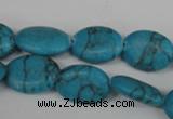 COV140 15.5 inches 12*17mm oval synthetic turquoise beads wholesale