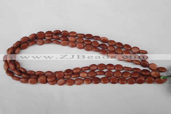COV15 15.5 inches 8*10mm oval goldstone gemstone beads wholesale