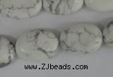 COV155 15.5 inches 15*20mm oval white howlite beads wholesale