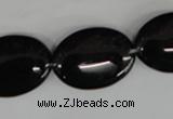 COV160 15.5 inches 17*24mm oval black agate beads wholesale