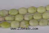 COV29 15.5 inches 8*10mm oval lemon jade gemstone beads wholesale