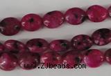 COV30 15.5 inches 8*10mm oval sesame red jasper beads wholesale