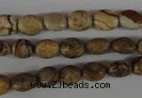 COV34 15.5 inches 8*10mm oval picture jasper beads wholesale