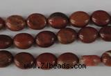 COV36 15.5 inches 8*10mm oval red jasper beads wholesale