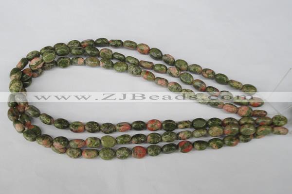 COV38 15.5 inches 8*10mm oval unakite gemstone beads wholesale