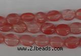 COV44 15.5 inches 8*10mm oval cherry quartz beads wholesale