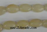 COV68 15.5 inches 10*14mm oval yellow jade beads wholesale