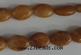 COV69 15.5 inches 10*14mm oval yellow jade beads wholesale
