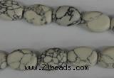 COV85 15.5 inches 10*14mm oval synthetic turquoise beads wholesale