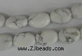 COV86 15.5 inches 10*14mm oval white howlite turquoise beads wholesale