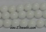 CPB04 15.5 inches 10mm round white porcelain beads wholesale