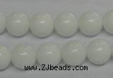 CPB05 15.5 inches 12mm round white porcelain beads wholesale