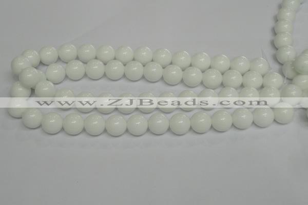 CPB06 15.5 inches 14mm round white porcelain beads wholesale