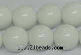 CPB08 15.5 inches 18mm round white porcelain beads wholesale