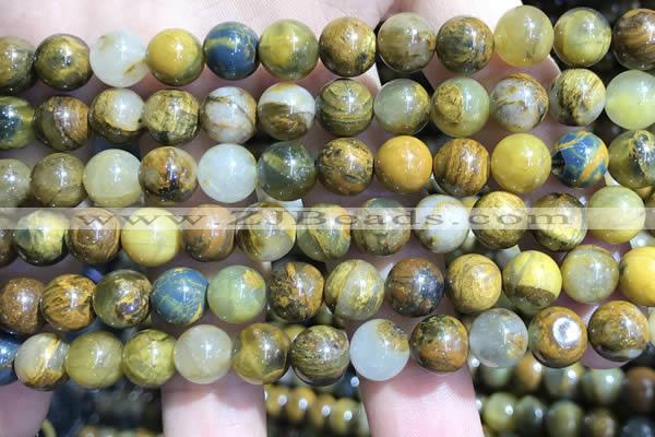 CPB1052 15.5 inches 8mm round golden pietersite beads wholesale