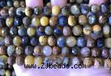 CPB1082 15.5 inches 8mm faceted round pietersite gemstone beads