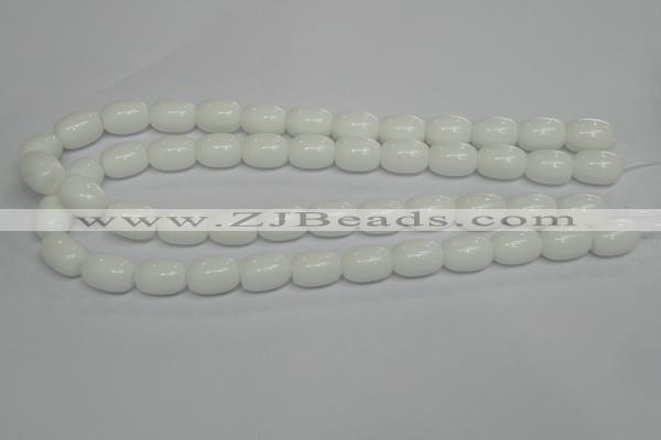 CPB11 15.5 inches 10*14mm drum white porcelain beads wholesale