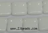 CPB115 15.5 inches 20*20mm square white porcelain beads wholesale