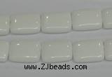 CPB121 15.5 inches 12*16mm rectangle white porcelain beads wholesale