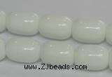 CPB14 15.5 inches 13*18mm drum white porcelain beads wholesale