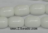 CPB15 15.5 inches 15*20mm drum white porcelain beads wholesale