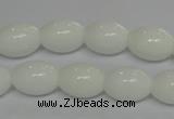 CPB17 15.5 inches 10*14mm rice white porcelain beads wholesale