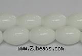 CPB19 15.5 inches 13*18mm rice white porcelain beads wholesale