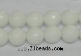 CPB35 15.5 inches 12mm faceted round white porcelain beads wholesale