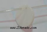 CPB401 15.5 inches 25mm coin white porcelain beads wholesale