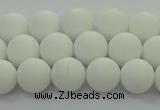 CPB412 15.5 inches 8mm round matte white porcelain beads