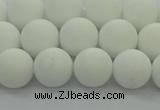 CPB413 15.5 inches 10mm round matte white porcelain beads