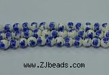 CPB541 15.5 inches 6mm round Painted porcelain beads