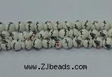 CPB554 15.5 inches 12mm round Painted porcelain beads