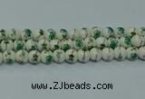 CPB582 15.5 inches 8mm round Painted porcelain beads