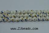 CPB591 15.5 inches 6mm round Painted porcelain beads