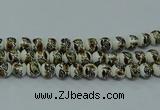 CPB645 15.5 inches 14mm round Painted porcelain beads