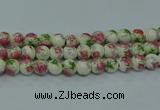 CPB651 15.5 inches 6mm round Painted porcelain beads