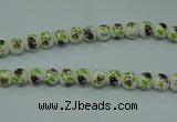 CPB661 15.5 inches 6mm round Painted porcelain beads