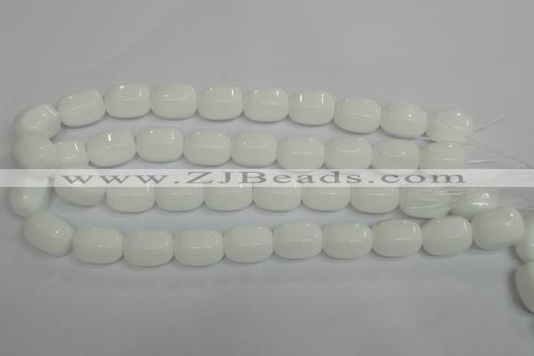 CPB68 15.5 inches 15*20mm drum white porcelain beads wholesale