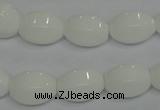 CPB70 15.5 inches 12*16mm rice white porcelain beads wholesale