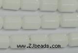 CPB75 15.5 inches 10*14mm column white porcelain beads wholesale