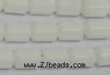 CPB75 15.5 inches 10*14mm column white porcelain beads wholesale