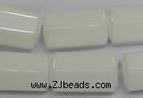 CPB78 15.5 inches 15*25mm column white porcelain beads wholesale