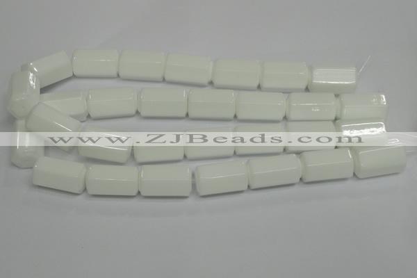 CPB78 15.5 inches 15*25mm column white porcelain beads wholesale