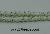 CPB781 15.5 inches 6mm round Painted porcelain beads